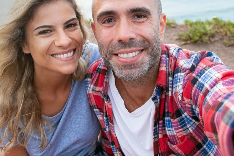 couple smiling